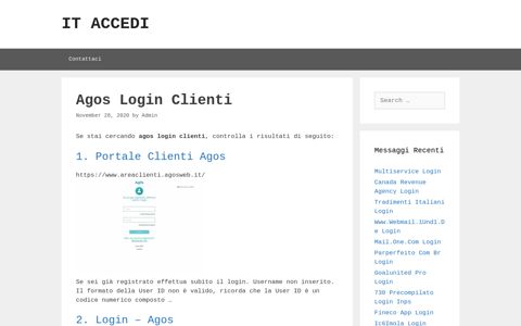 Agos Login Clienti - ItAccedi