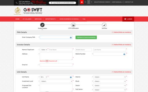 Investor Details - GO-SWIFT | Single Window Portal ...