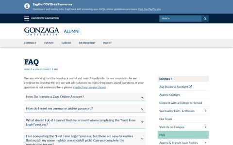 FAQ | Gonzaga University