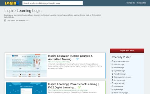 Inspire Learning Login - Loginii.com