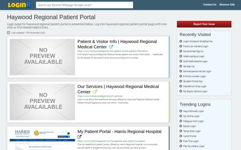 Haywood Regional Patient Portal - Loginii.com