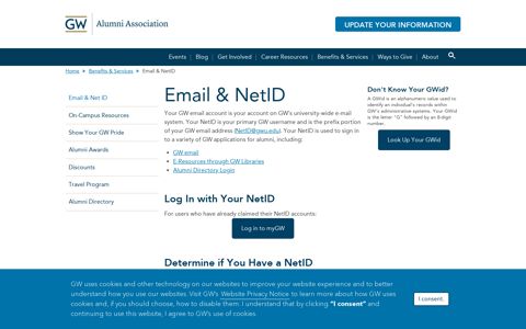 Email & NetID | GW Alumni Association | The George ...