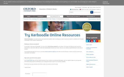 Try Kerboodle Online Resources : Secondary: Oxford ...