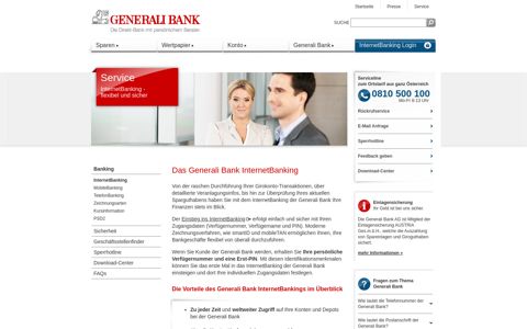 Internet Banking - Generali Bank