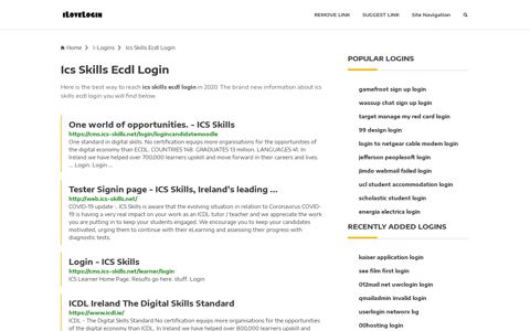 Ics Skills Ecdl Login ❤️ One Click Access - iLoveLogin