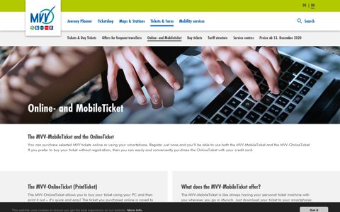 Online- and Mobileticket | MVV