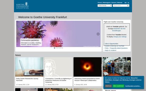 Goethe-Universität — Welcome to Goethe University Frankfurt