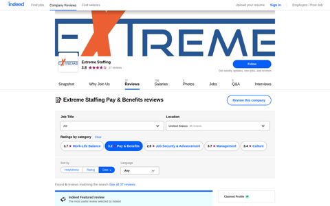 Working at Extreme Staffing: Employee Reviews about Pay ...