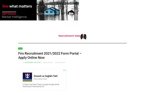 Firs Recruitment 2020/2021 - Apply Online Here