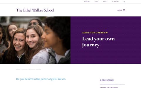 Admission Overview - Ethel Walker School