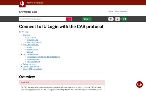 Connect to IU Login with the CAS protocol - IU Knowledge Base