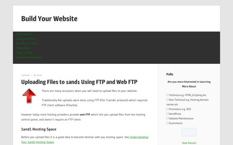 Uploading Files to 1and1 Using FTP and Web FTP