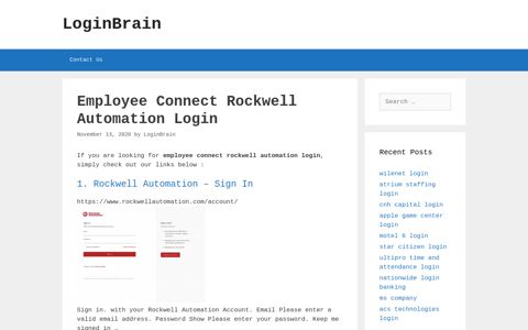 employee connect rockwell automation login - LoginBrain