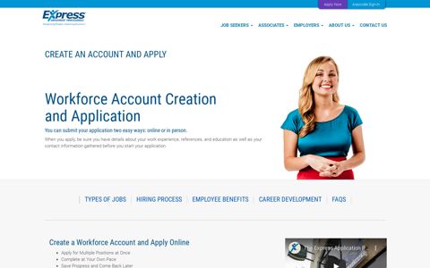 Create an Account and Apply - Express Employment ...