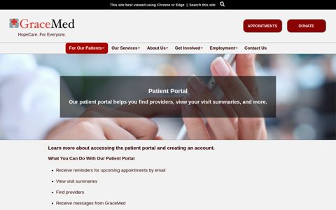 Patient Portal » GraceMed Health Clinic