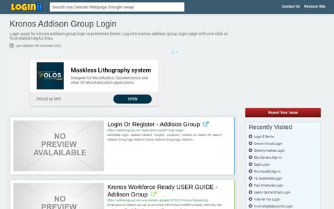 Kronos Addison Group Login - Loginii.com