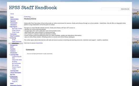 HobsOnline - HPSS Staff Handbook - Google Sites