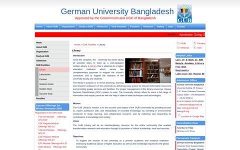 Library - German University Bangladesh