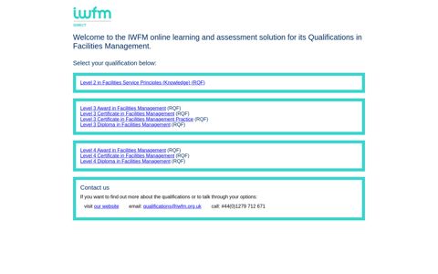 IWFM online learning and assessment solution for its ...