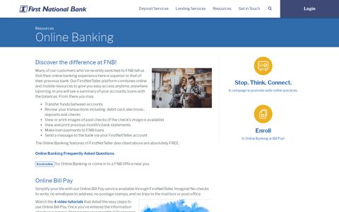 Online Banking, First National Bank. 20 Arkansas locations