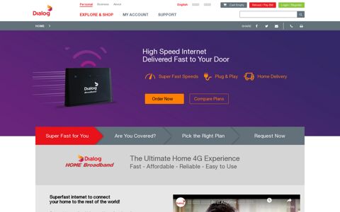 4G Home Broadband - Dialog