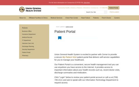 Patient Portal | Union General Hospital