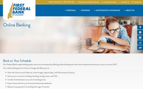 Online Banking | First Federal Bank of Louisiana