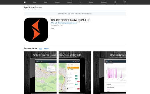 ‎ONLINE FINDER Portal by PAJ on the App Store