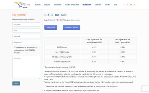 Registration - FIDE 2021
