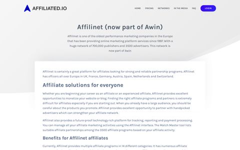 Affilinet (now part of Awin) - Affiliated.io