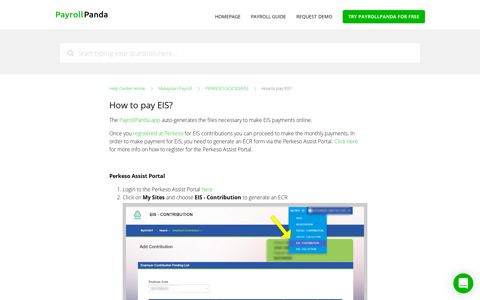 PayrollPanda — How to pay EIS?