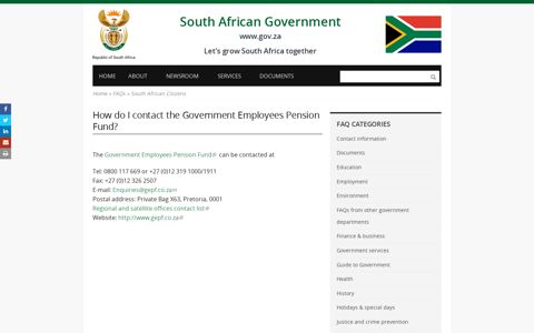How do I contact the Government Employees Pension Fund ...