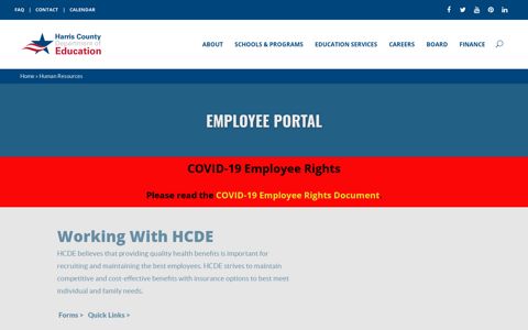 Employee Portal – The Harris County Department of Education