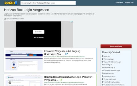 Horizon Box Login Vergessen - Loginii.com