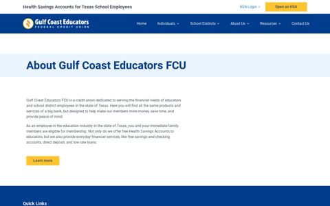 About Gulf Coast Educators FCU - Health Savings Accounts ...