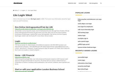 Lbs Login West ❤️ One Click Access - iLoveLogin