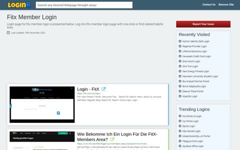 Fitx Member Login - Loginii.com