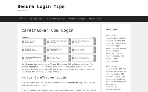 Caretracker Com Login - Secure Login Tips