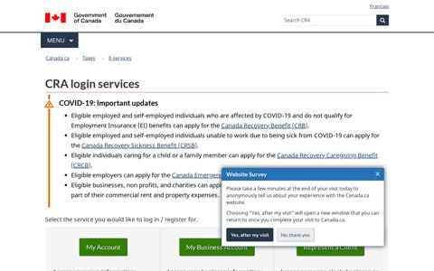 CRA login services - Canada.ca