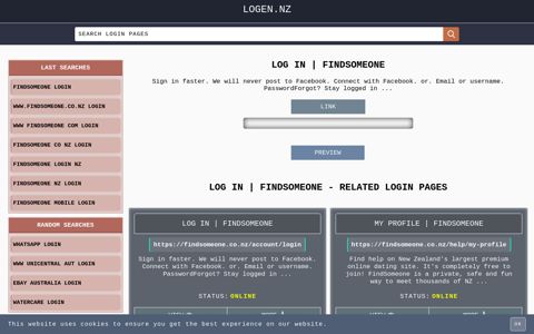 Log in | FindSomeone - Login Information and Procedure