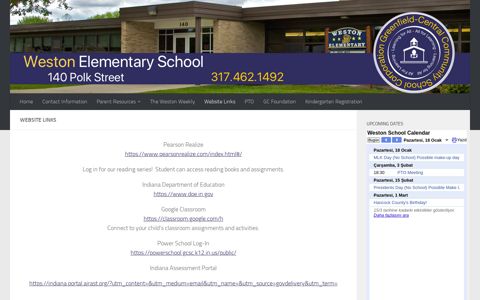 Website Links – Weston Elementary School