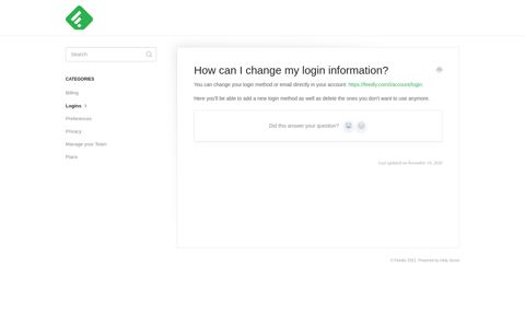 How can I change my login information? - Feedly Knowledge ...