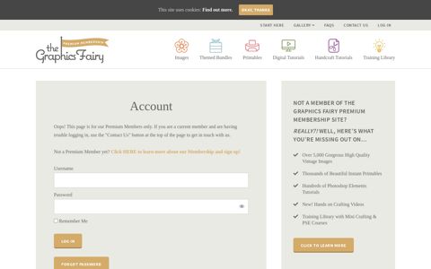 Account - The Graphics Fairy Premium Membership