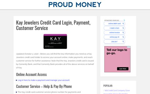 Kay Jewelers Credit Card Login, Payment, Customer Service ...