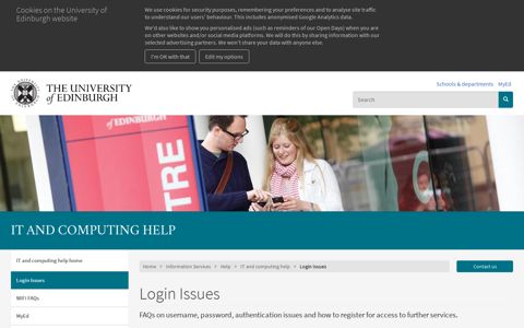 Login Issues | The University of Edinburgh