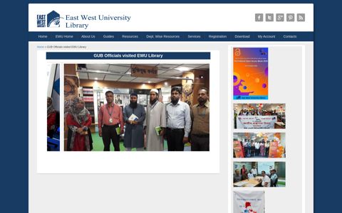 GUB Officials visited EWU Library | East West University Library