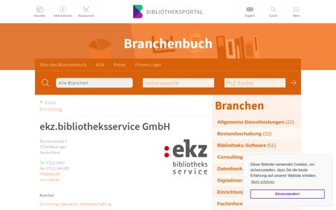 ekz.bibliotheksservice GmbH – Bibliotheksportal