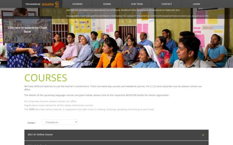 Courses - Goethe zentrum Trivandrum - Goethe-Zentrum Portal