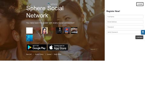 Sphere Social: Landing Page