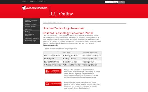 Student Support Portal - Lamar University